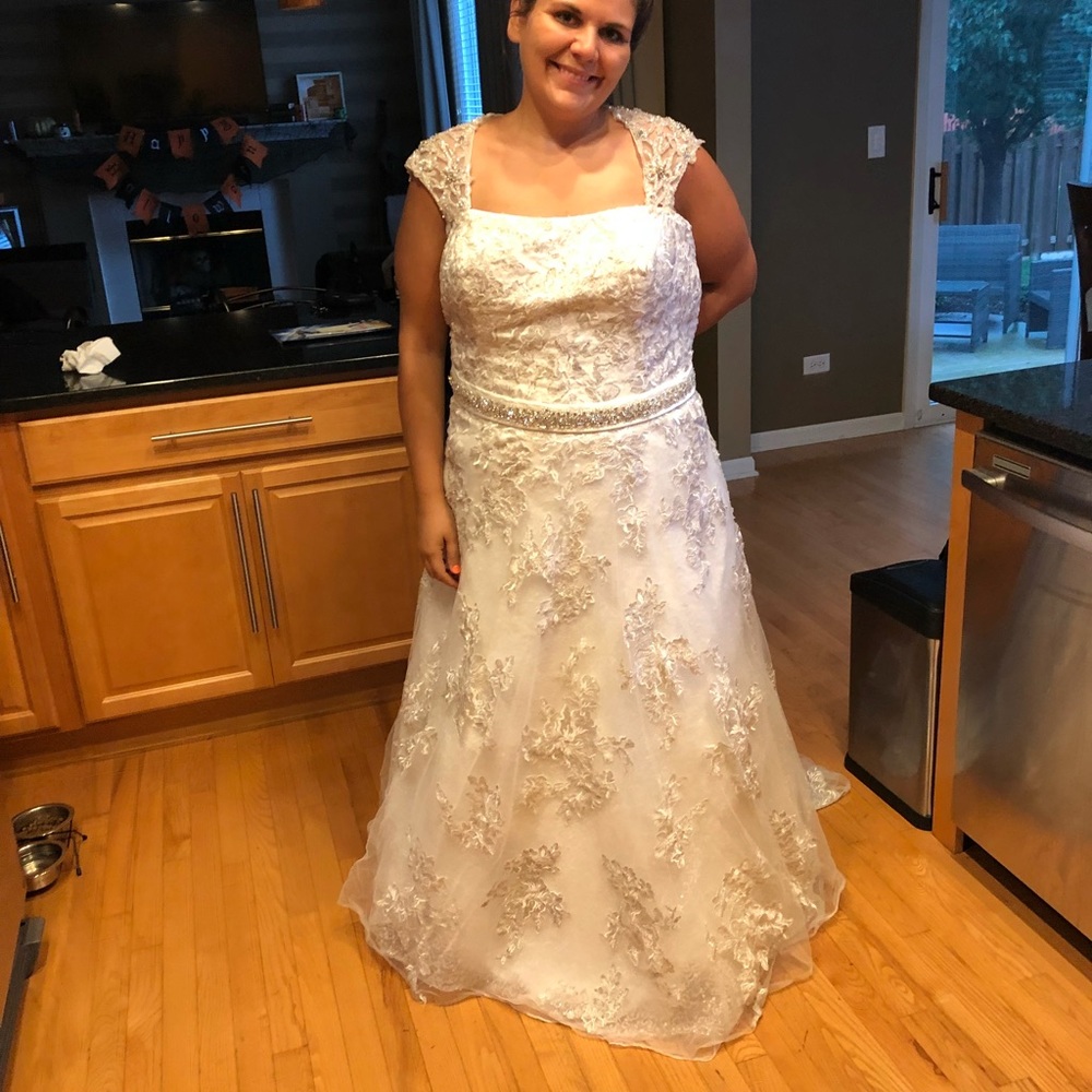 Plus size wedding dress with gorgeous embellishments!